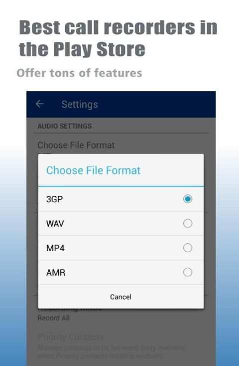 Best Call Recorder Automatic 2 تصوير الشاشة