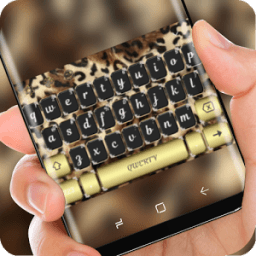 Leopard Pattern Keyboard Vintage Gold иконка