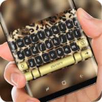 Leopard Pattern Keyboard Vintage Gold