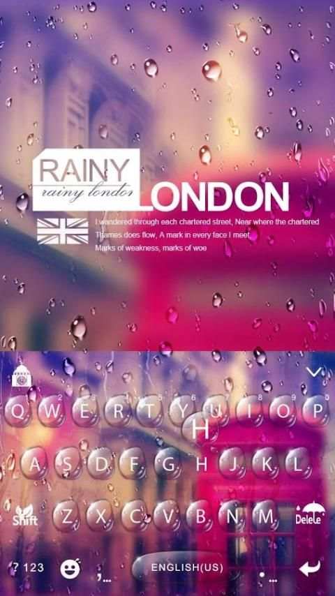 Rainy London Kika Keyboard screenshot 7