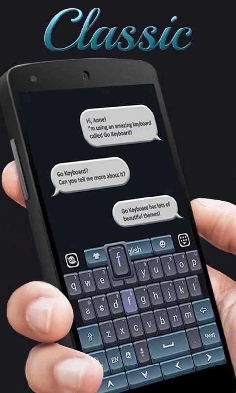 Classic Grey GO Keyboard Theme 1 تصوير الشاشة