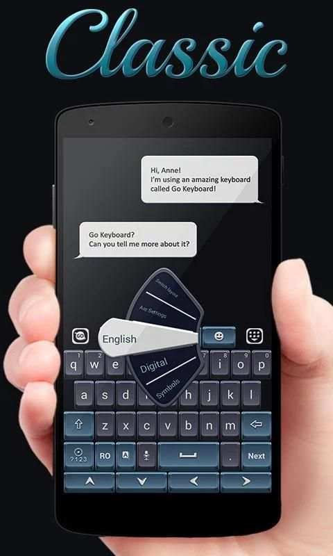 Classic Grey GO Keyboard Theme 4 تصوير الشاشة