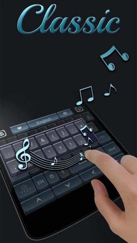Classic Grey GO Keyboard Theme скриншот 2