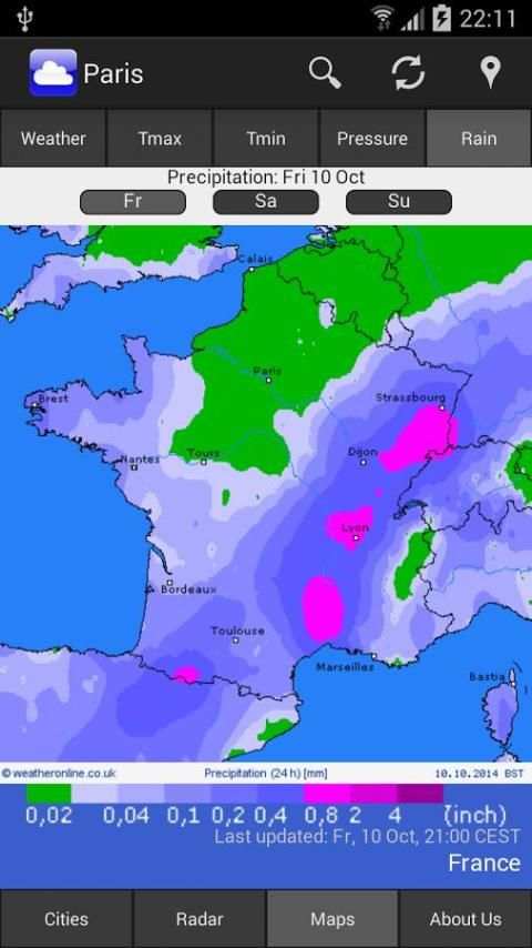 WeatherOnline Weather скриншот 4