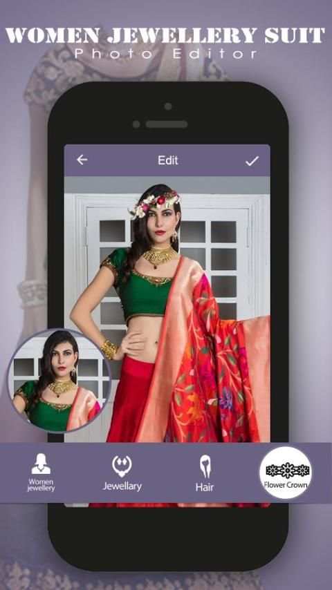 Women Jewellery Suit Photo Editor скриншот 1