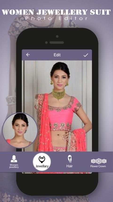 Women Jewellery Suit Photo Editor скриншот 3