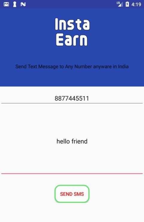 Insta Earn - Paytm Cash, Free SMS Send Any Number 2 تصوير الشاشة