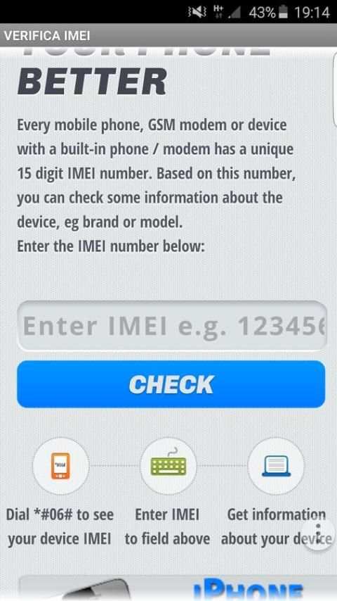 Verifica IMEI screenshot 1