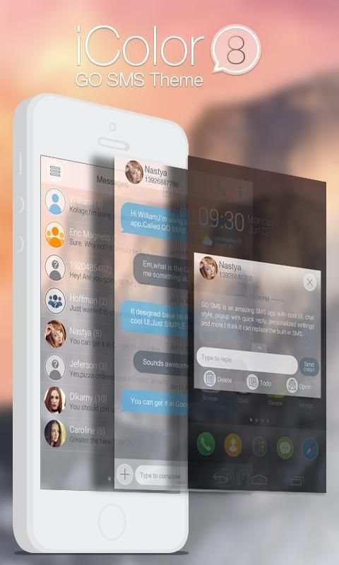 GO SMS PRO ICOLOR8 THEME screenshot 6