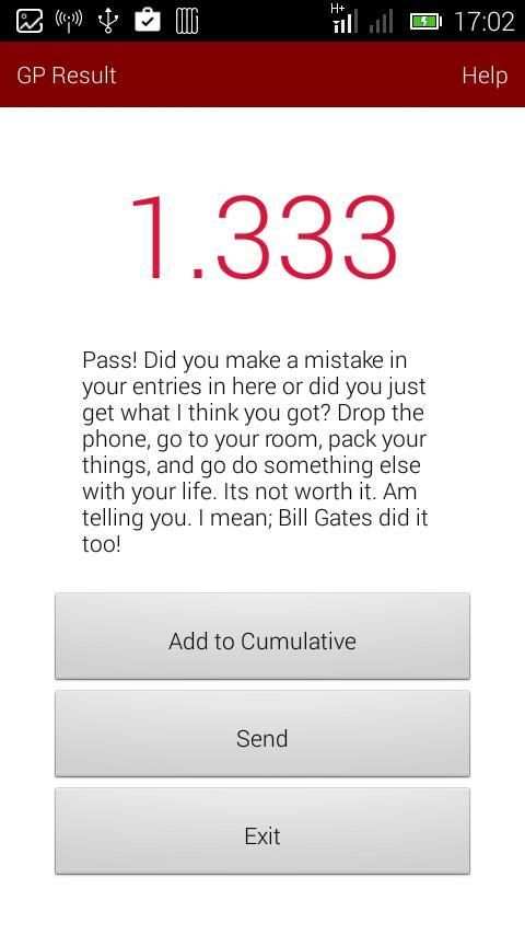 GP Calculator UNILAG скриншот 2
