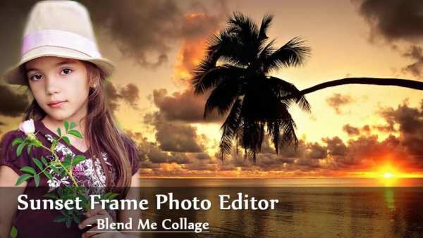 Sunset Frame Photo Editor - Blend Me Collage скриншот 1