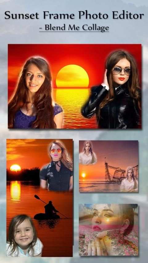 Sunset Frame Photo Editor - Blend Me Collage скриншот 3