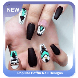 Popular Coffin Nail Designs أيقونة