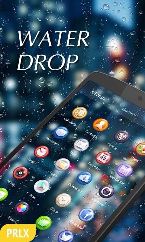 Drop Rain Parallax Go Launcher Theme screenshot 5
