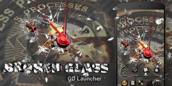 Broken Parallax Go Launcher Theme screenshot 1