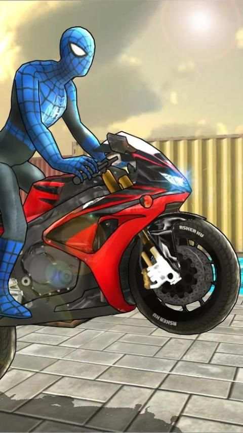 Spider Hero Racing : Bike Edition скриншот 1