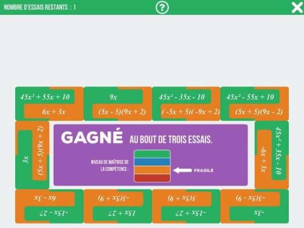 Domino Calcul Littéral screenshot 2