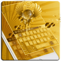 Золотая музыкальная клавиатура иконка