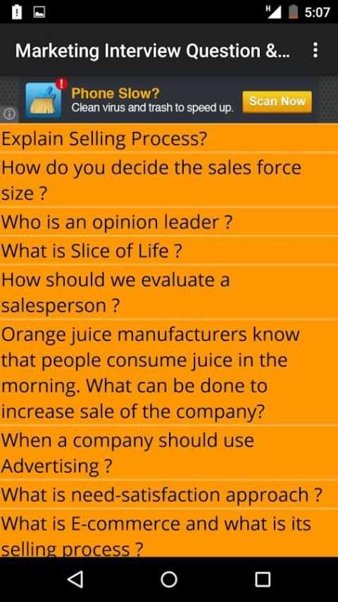 Marketing Interview Questions 3 تصوير الشاشة