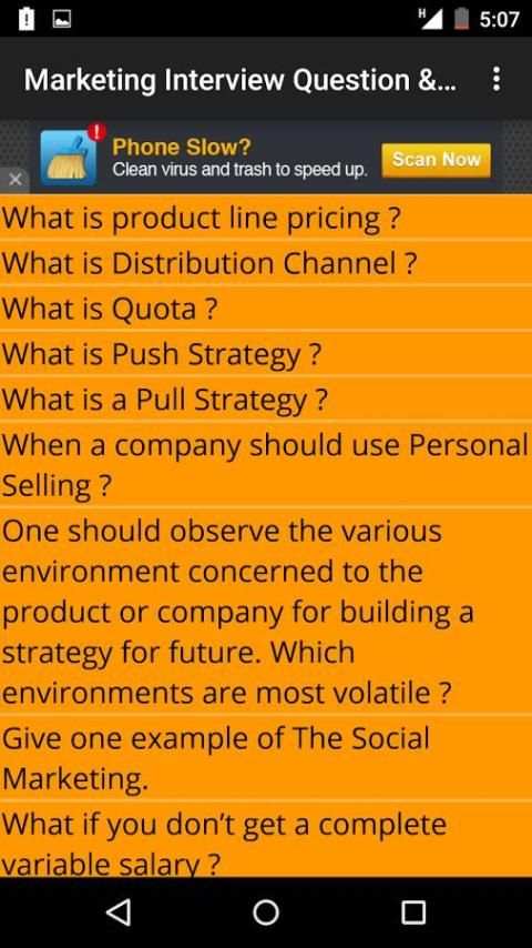 Marketing Interview Questions скриншот 1