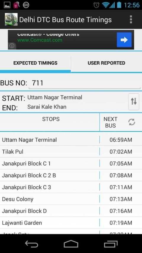 Delhi DTC Bus Timings & Routes скриншот 1