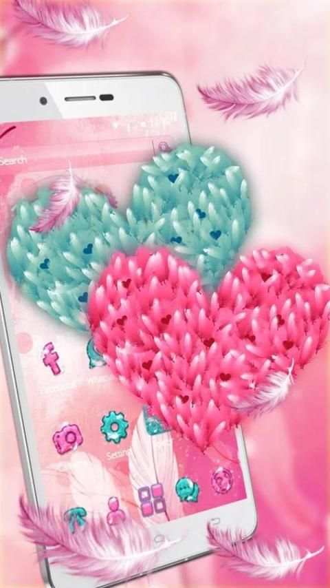 Rosa Feather Fluff Heart Theme screenshot 5
