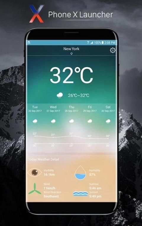 Phone X Launcher скриншот 1