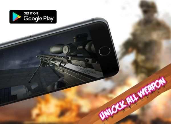 Bebas Perang Modern Sniper Shooting Hint screenshot 2