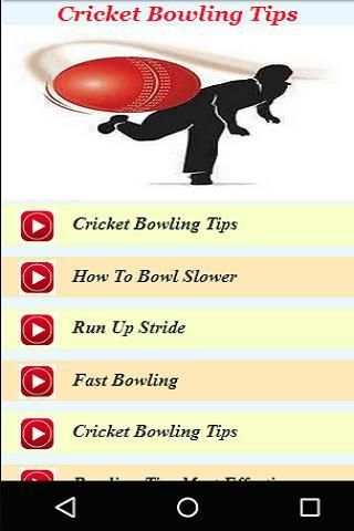 Cricket Bowling Tips Live Videos screenshot 2
