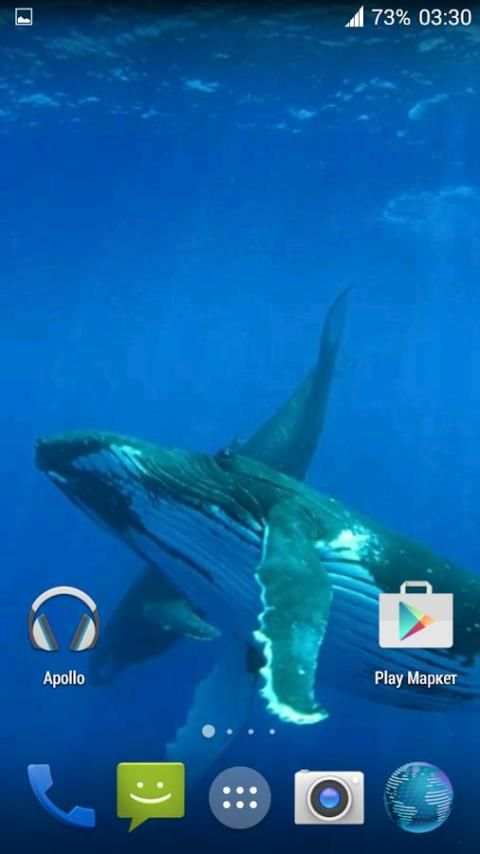 Whale 3D. Video wallpaper 7 تصوير الشاشة