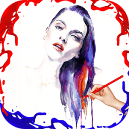 Watercolor - pencil sketch иконка