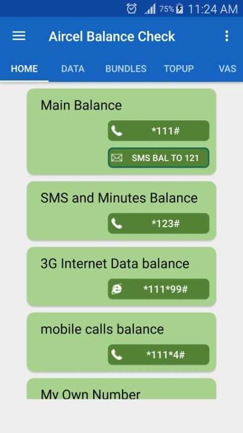 Aircel Balance Check स्क्रीनशॉट 8