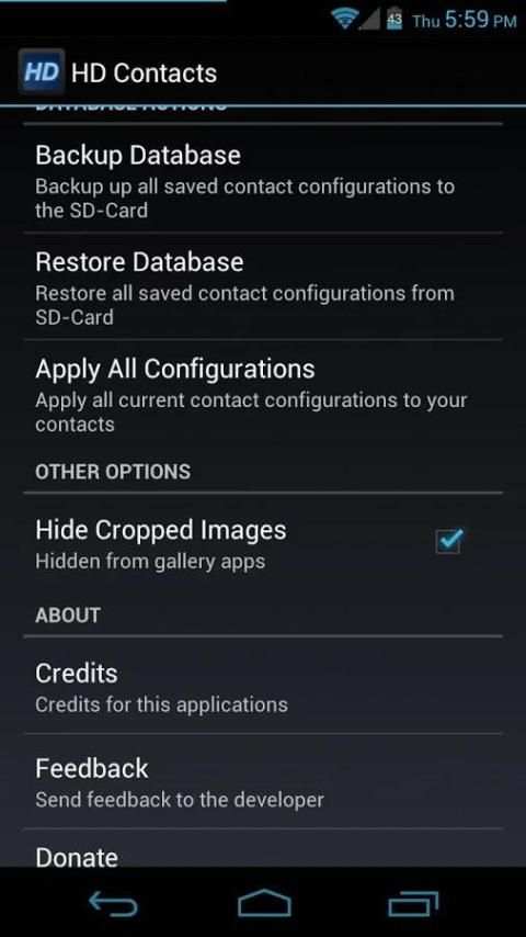 HD Contacts स्क्रीनशॉट 1