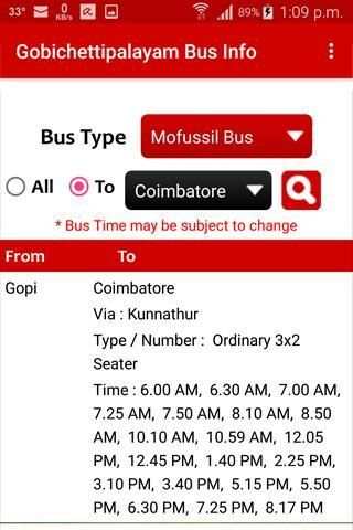 Gobichettipalayam Bus Info screenshot 7