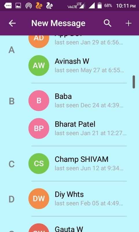 Whatsupp Messenger स्क्रीनशॉट 3