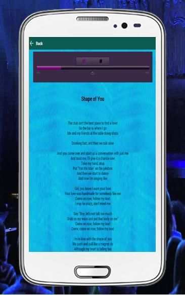 Ed Sheeran music lyrics screenshot 3