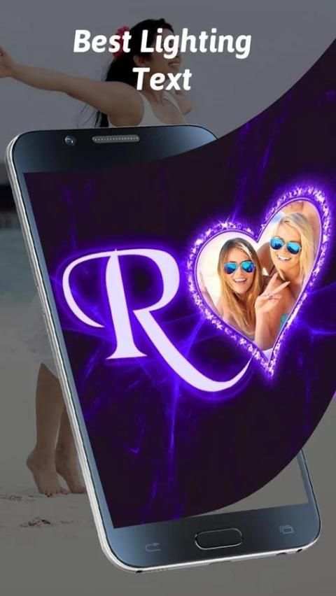 Lighting Text Photo Frame screenshot 4