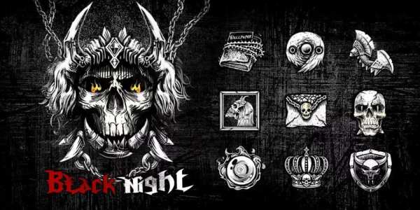 Black Night GO Launcher Theme screenshot 1