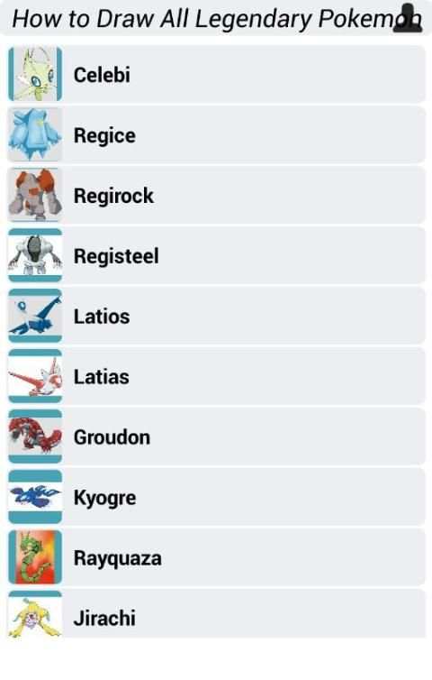 How to Draw All Legendary Pokemon screenshot 8