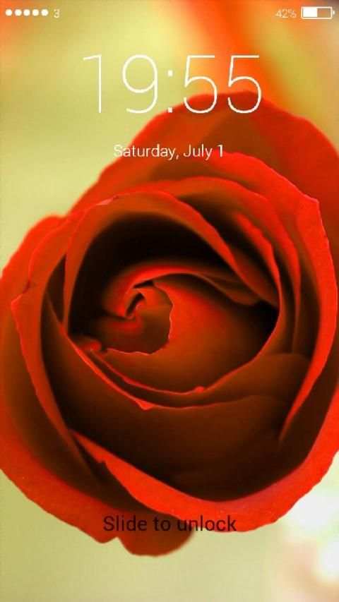 Red Rose Lock Screen HD screenshot 3