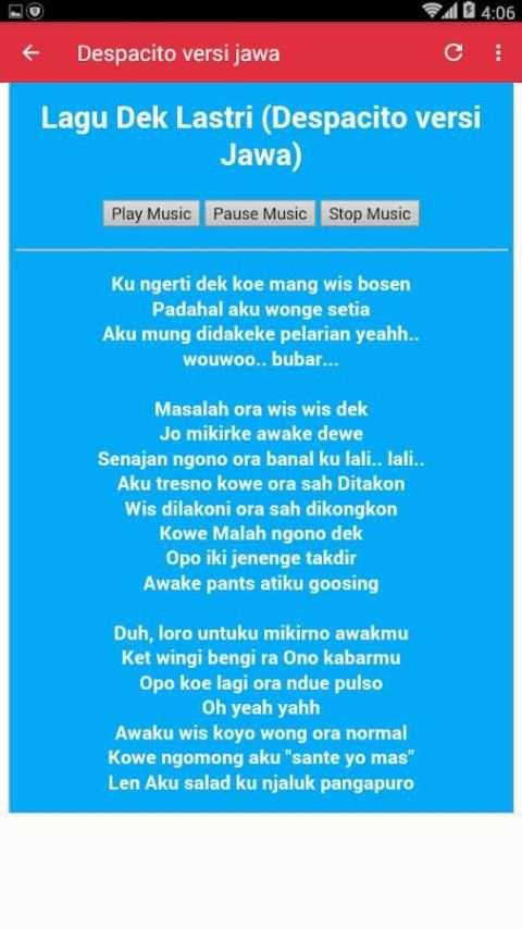 lagu despacito versi jawa screenshot 1