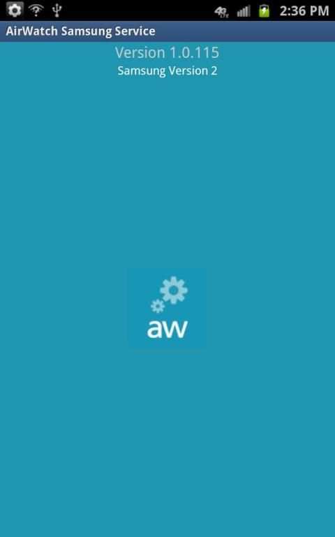 AirWatch Samsung Service screenshot 1