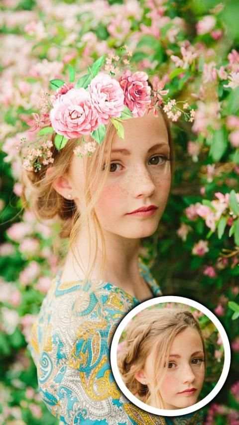 Photo Booth Heart Effect - Flower Crown 6 تصوير الشاشة