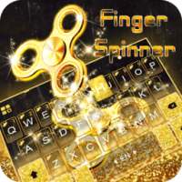 Gold Finger Spinner Keyboard Theme on 9Apps