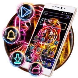 Wisdom Neon Lion Theme أيقونة