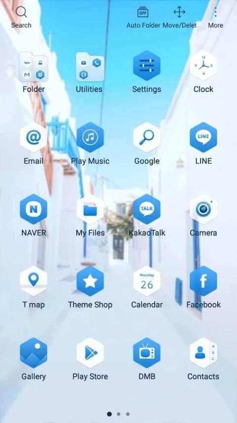 Travel to santorini Launcher theme screenshot 3