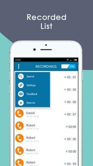 Hidden Auto Call Recorder 2017 स्क्रीनशॉट 2