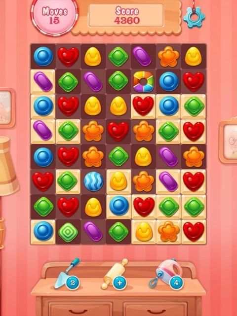 Candy Rush - Sweets House / match-3 game free screenshot 1