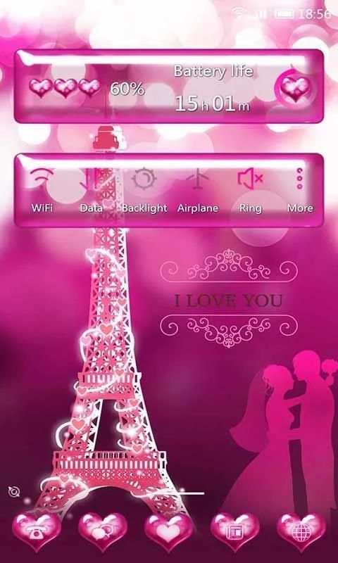 I Love You 91 Launcher Theme screenshot 1