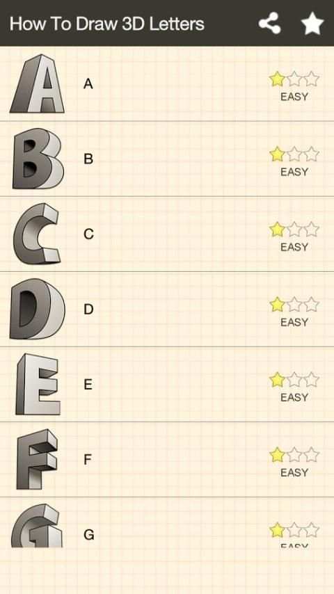 How To Draw 3D Letters screenshot 5